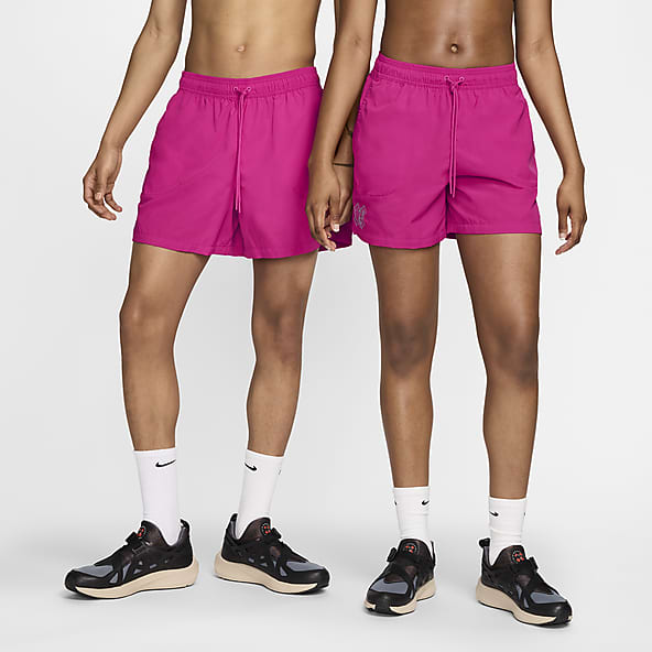 Pink knee length shorts hot sale